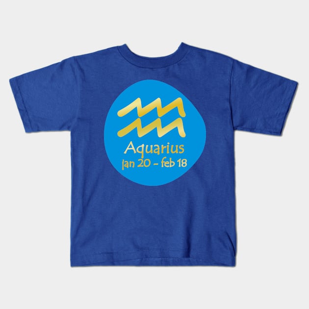 Aquarius Kids T-Shirt by MBK